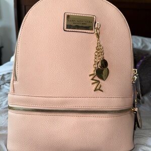Marc New York Pink Backpack with Gold Accents